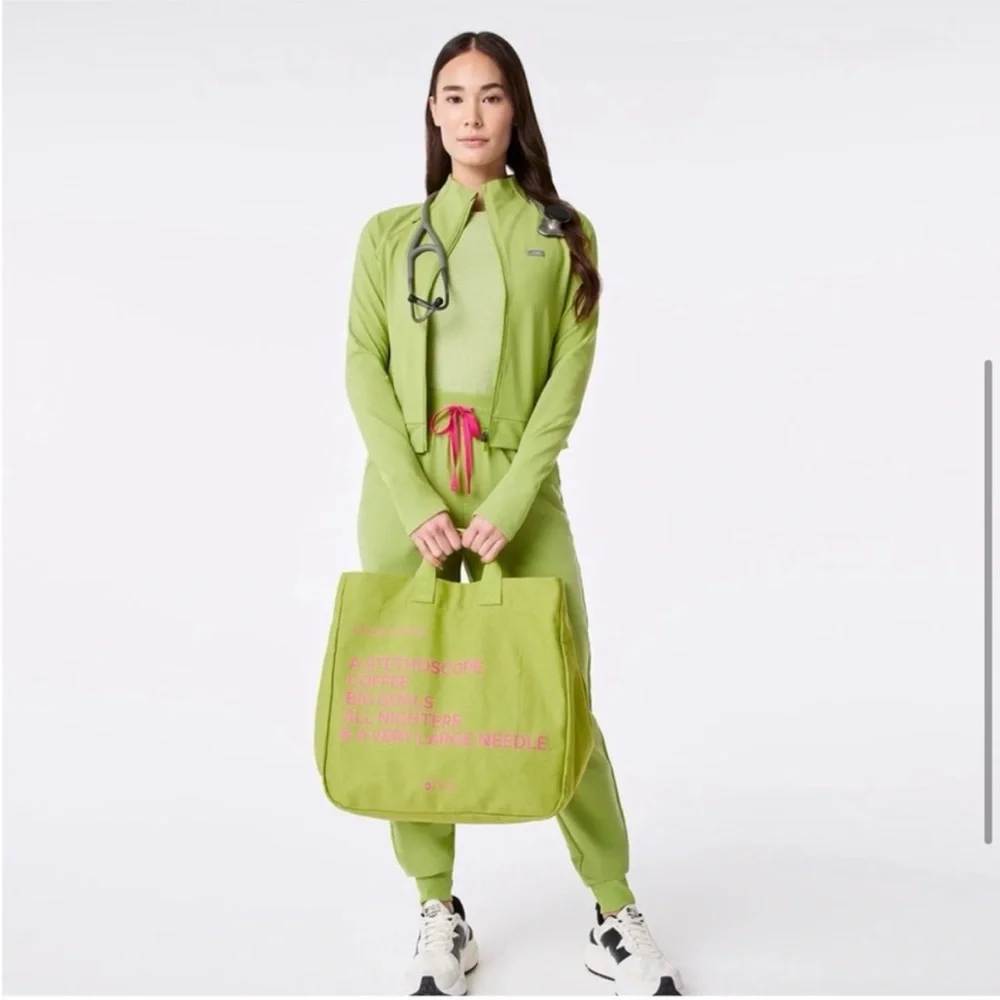 FIGS Matcha A Very Large Needle Tote LIMITED EDITION RARE NWT NEW WITH TAGS
